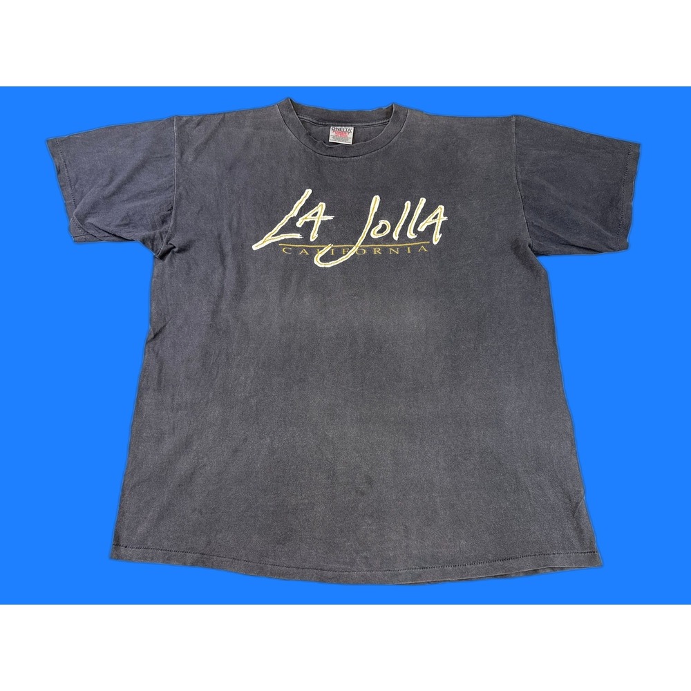 ONEITA La Jolla Graphic Tee XL X LARGE Black 100% COTTON Regular Fit‎ Short